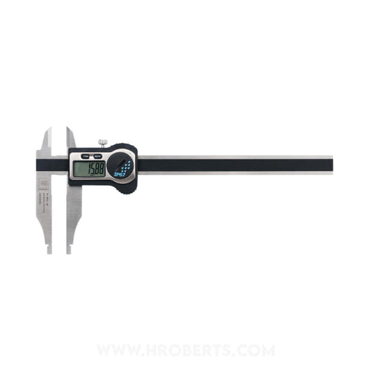 Tesa 00530435 Digital Caliper with Nib Style Jaws and Knife Edge External Jaws, Range 0-600mm / 0-24", Resolution 0.01mm / 0.0005"