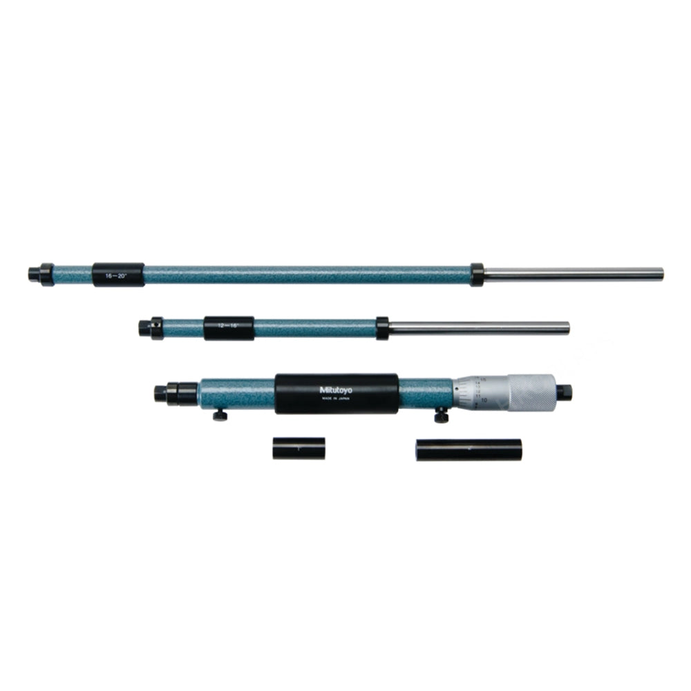Mitutoyo 141-121 Interchangeable Rod Inside Micrometer, Range 8-20", Graduation 0.001"