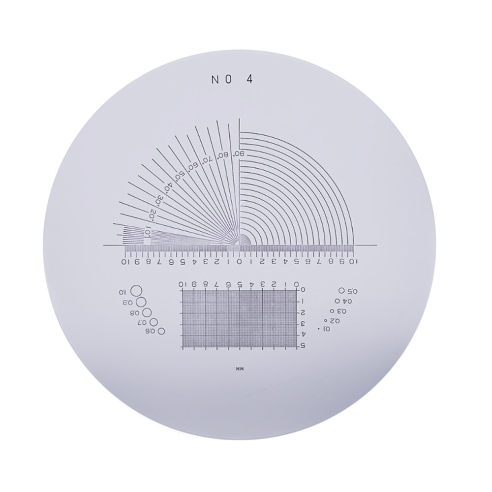 Mitutoyo 183-144 Reticle, Angle, Radius, Length, Diameter, Polar Net (Metric)