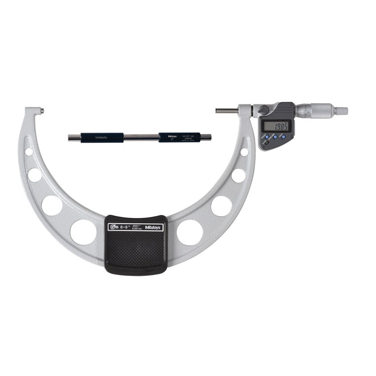 Mitutoyo 293-354-30 Digimatic Digital Micrometer, Range 8-9" / 203.2-228.6mm, Resolution 0.0001" / 0.001mm, IP65, with SPC Data Output