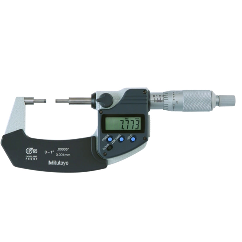 Mitutoyo 331-351-30 Digimatic Digital Spline Micrometer, Range 0-1" / 0-25.4mm, Resolution 0.00005" / 0.001mm, IP65, with SPC Data Output