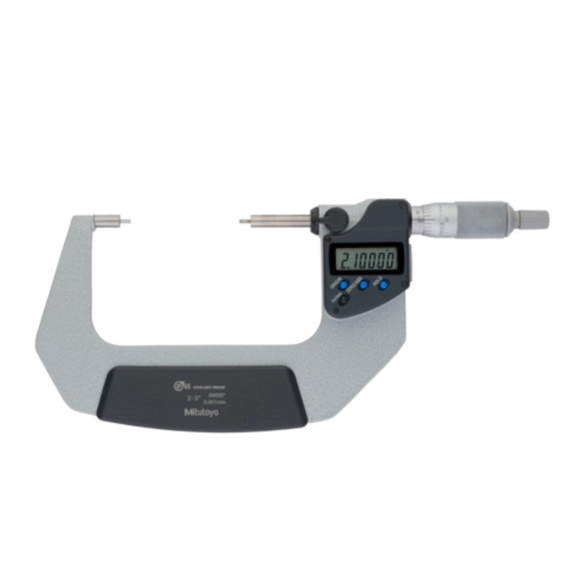 Mitutoyo 331-363-30 Digimatic Digital Spline Micrometer, Range 2-3" / 50.8-76.2mm, Resolution 0.00005" / 0.001mm, IP65, with SPC Data Output