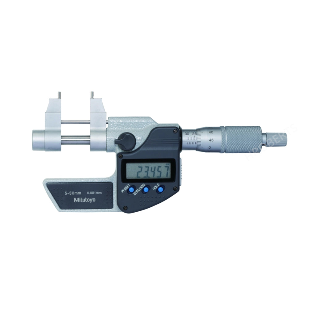 Mitutoyo 345-351-30 Digimatic Digital Caliper Jaw Inside Micrometer, Range 1-2" / 25.4-50.8mm, Resolution 0.00005" / 0.001mm, with SPC Data Output