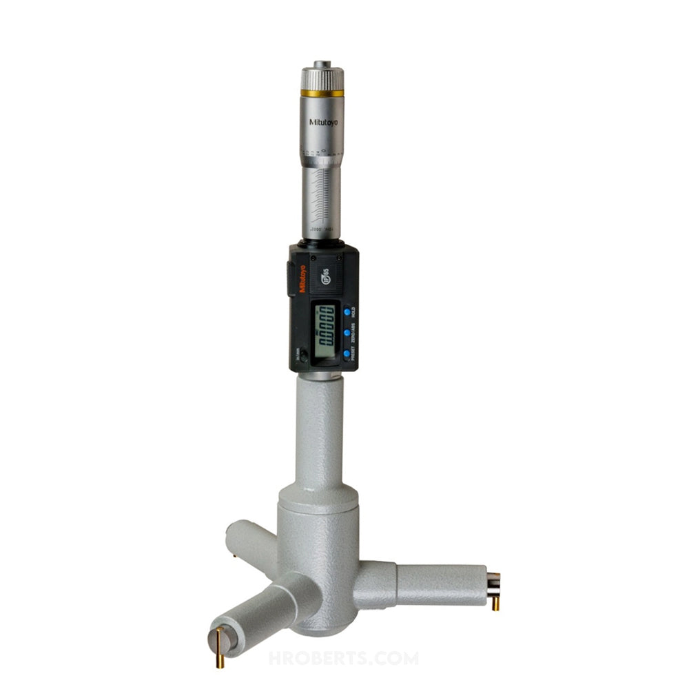 Mitutoyo 468-278 Digmatic Digital Holtest Bore Micrometer, 3-Point Contact, Range 8-9" / 203.2-228.6mm, Resolution 0.0001" / 0.001mm, IP65, with SPC Data Output