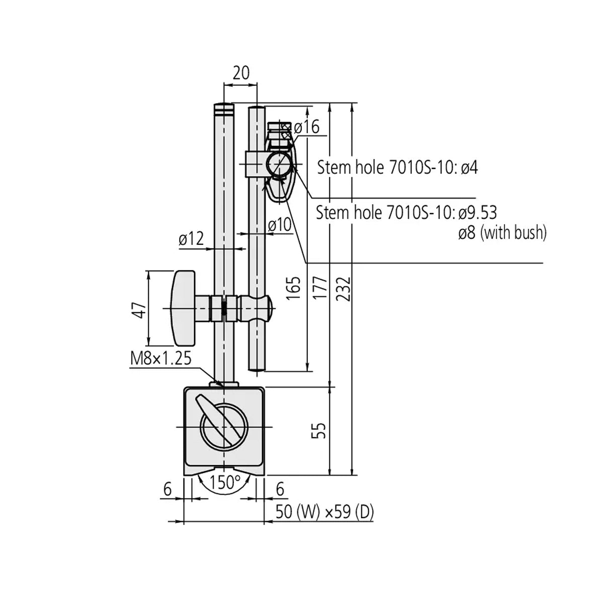 Mitutoyo 7010S-10 Magnetic Stand