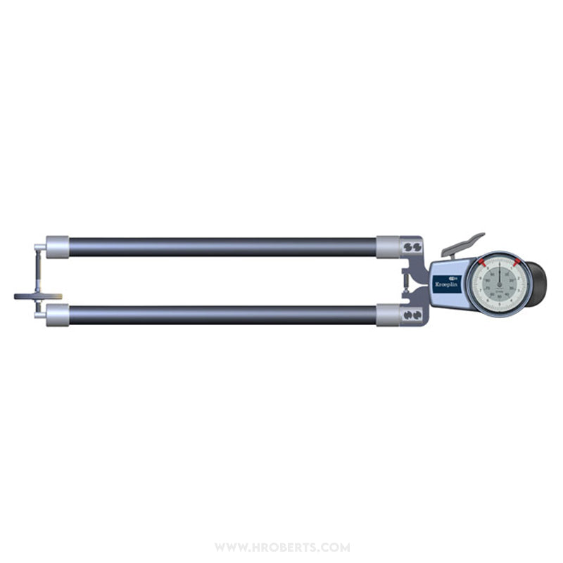 Kroeplin D12100T External Caliper Gauge, Range 0-100mm, Graduation 0.1mm, Measuring Depth 550mm, Measuring Contact Flat 50mm