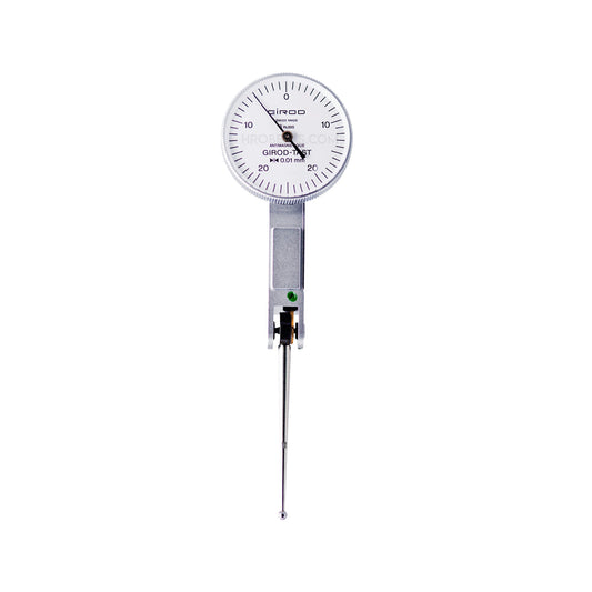Girod GT 1254 R Lever Dial Indicator Horizontal Type, Graduation 0.01mm, Range 0.5mm, Stylus Length 36mm, Bezel Diameter 27.4mm