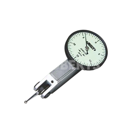 Insize 2380-35 Lever Dial Indicator Horizontal Type, Graduation 0.0005", Range 0.030", Scale 0-15-0, Stylus Length 0.50", Bezel Diameter 1.181"