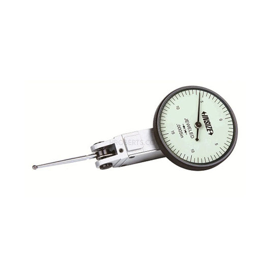 Insize 2383-08A Long Stylus Lever Dial Indicator Horizontal Type, Graduation 0.01mm, Range 0.8mm, Scale 0-40-0, Stylus Length 27.4mm, Bezel Diameter 37mm