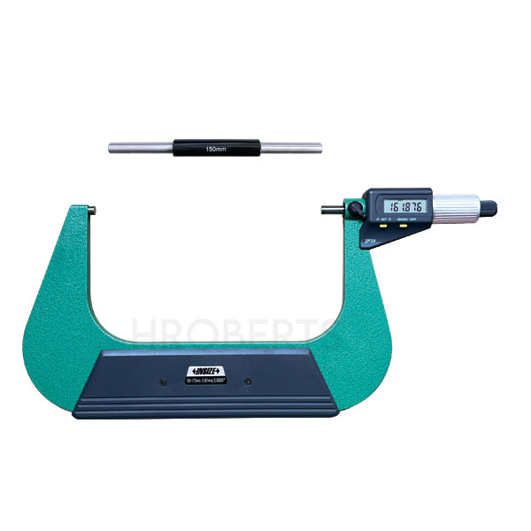 Insize 3102-175 Digital Micrometer, Range 150-175mm / 6-7", Graduation 0.001mm / 0.00005", With Data Output