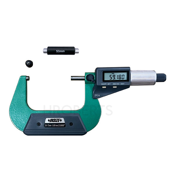 Insize 3102-75 Digital Micrometer, Range 50-75mm / 2-3", Graduation 0.001mm / 0.00005", With Data Output