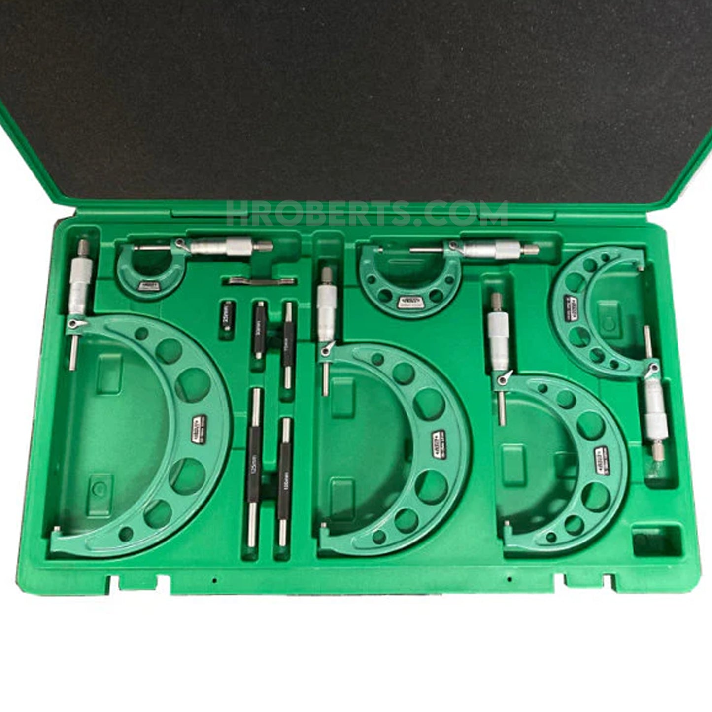 Insize 3203-1506A Micrometer Set, Range 0-150mm, Graduation 0.01mm c/w Setting Standards