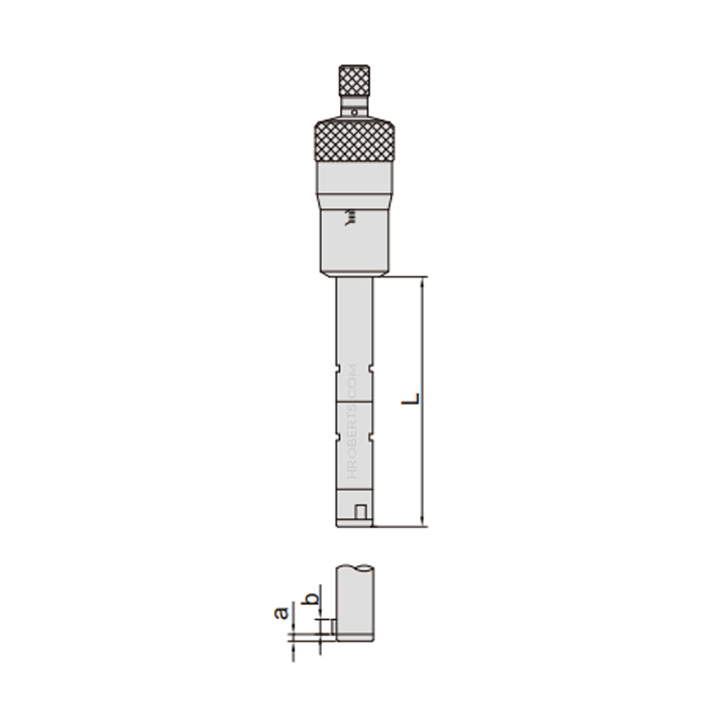 Insize 3227-10 Three Point Internal Micrometer, 3-Point Contact, Range 8-10mm, Graduation 0.001mm