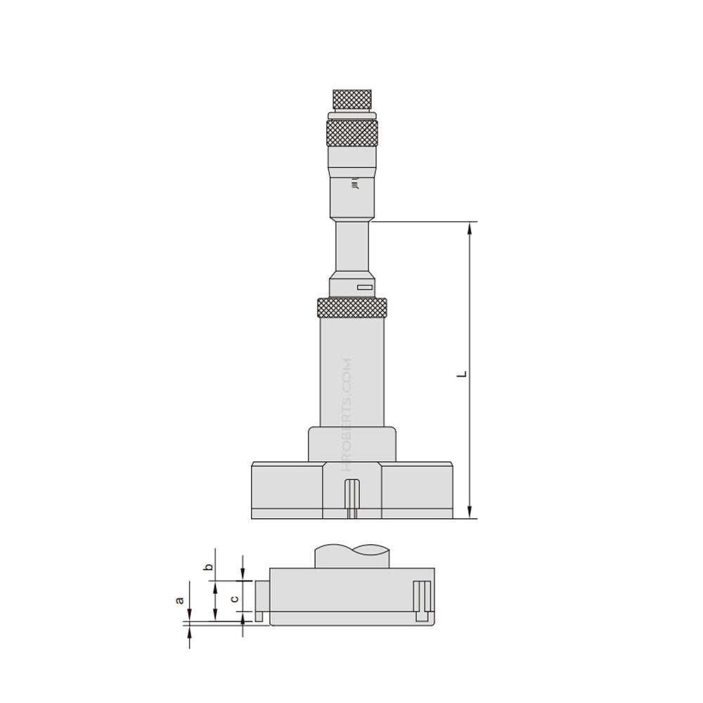 Insize 3227-63 Three Point Internal Micrometer, 3-Point Contact, Range 50-63mm, Graduation 0.005mm