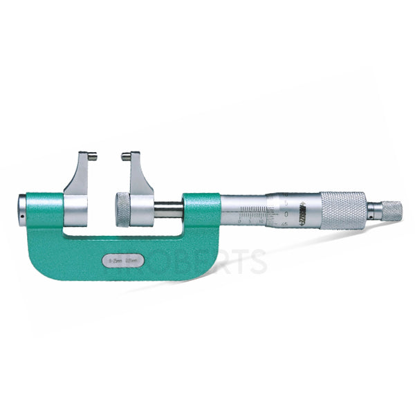 Insize 3238-25 Caliper Jaw Type Micrometer, Range 0-25mm, Graduation 0.01mm