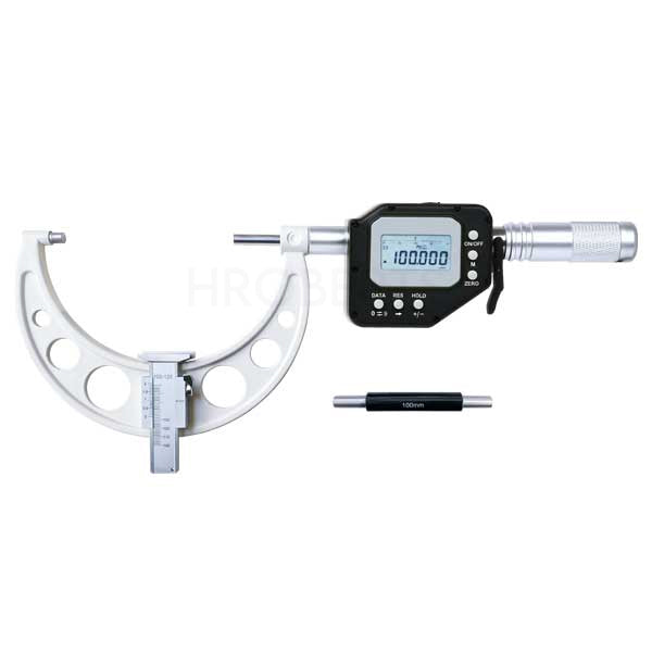 Insize 3351-125 Digital Micrometer with Spindle Retract, IP65, Range 100-125mm / 4-5", Graduation 0.0002mm*, With Data Output