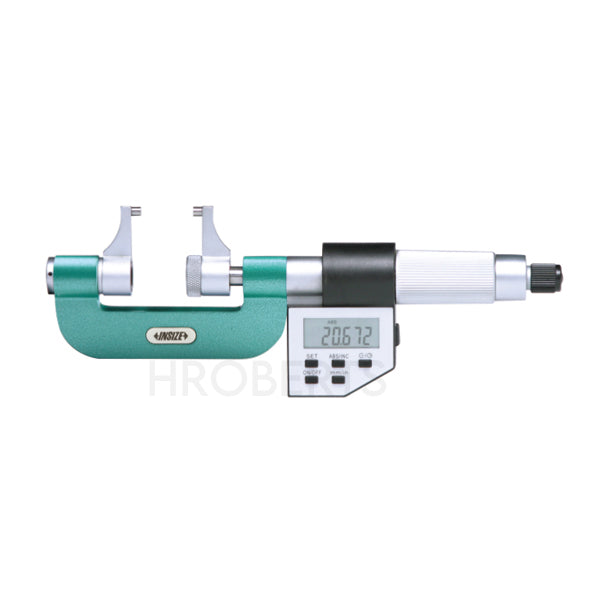 Insize 3538-25 Digital Caliper Jaw Type Micrometer, Range 0-25mm / 0-1", Graduation 0.001mm / 0.00005", With Data Output