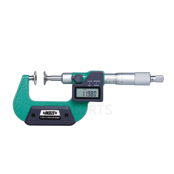 Insize 3594-25A Digital Disc Micrometer, Range 0-25mm / 0-1", Graduation 0.001mm / 0.00005", With Data Output