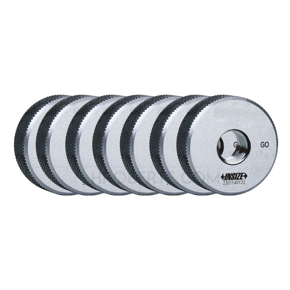 Insize 4120-S7 Metric Coarse Go Ring Gauge Set - M3x0.5, M4x0.7, M5x0.8, M6x1, M8x1.25, M10x1.5, M12x1.75