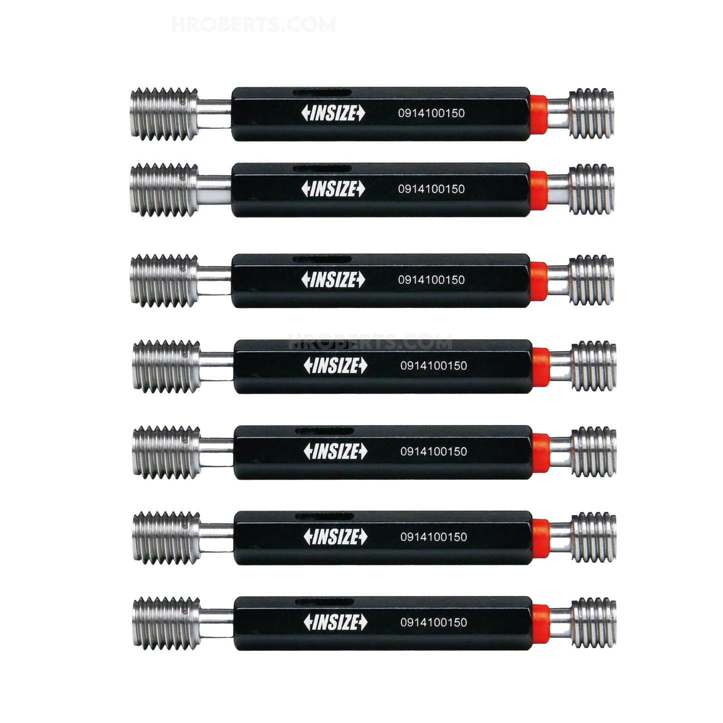 Insize 4130-S7 Metric Coarse Thread Plug Gauge Set - Sizes M3x0.5, M4x0.7, M5x0.8, M6x1, M8x1.25, M10x1.5, M12x1.75