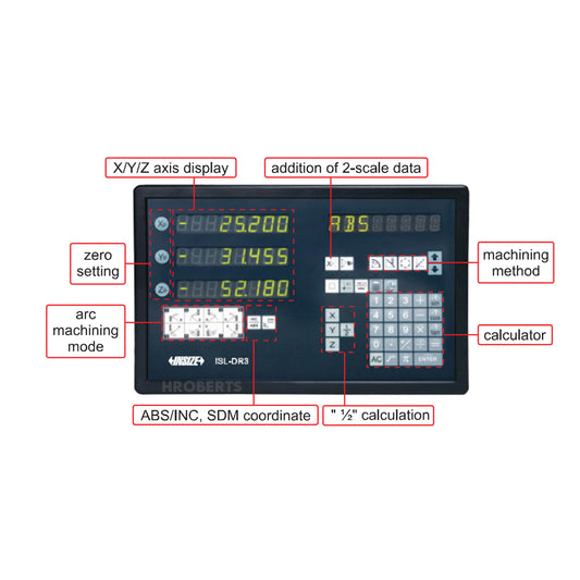 Insize ISL-DR3 Digital Read Out display, 3 Axis X/Y/Z, 3x input ports
