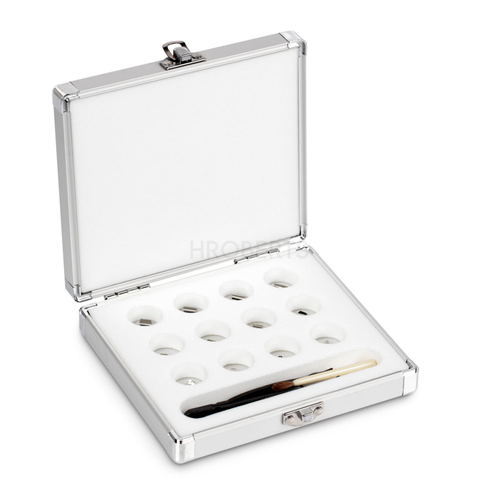 Kern 318-22 Set of milligram weights, E2, 1 mg - 500 mg, Platelet, stainless steel polished, in aluminium case