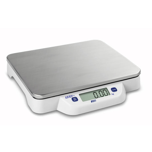 Kern ECB 20K-2N Portable Battery Bench Scales, Max Weighing Capacity 20kg, Resolution 10g, Stainless Steel Weighing Surface with Backlit LCD Display