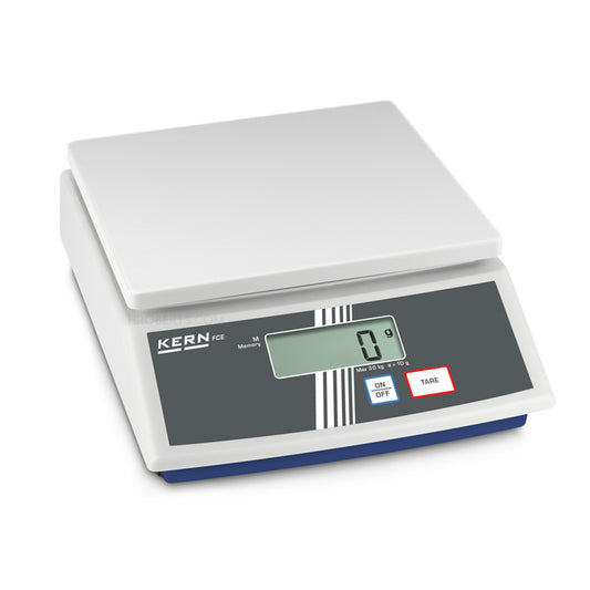 Kern FCE 15K5N Entry-Level Bench Scales, Max Weighing Capacity 15kg, Resolution 5g, Plastic Weighing Surface