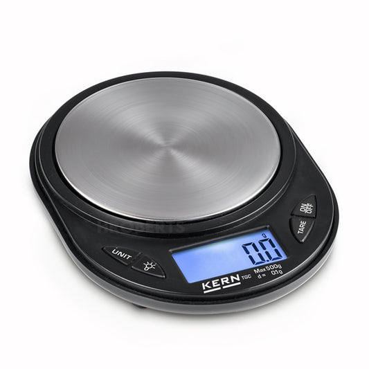 Kern TGC 500-1 Pocket Scales, Max Weighing Capacity 500g, Resolution 0.1g