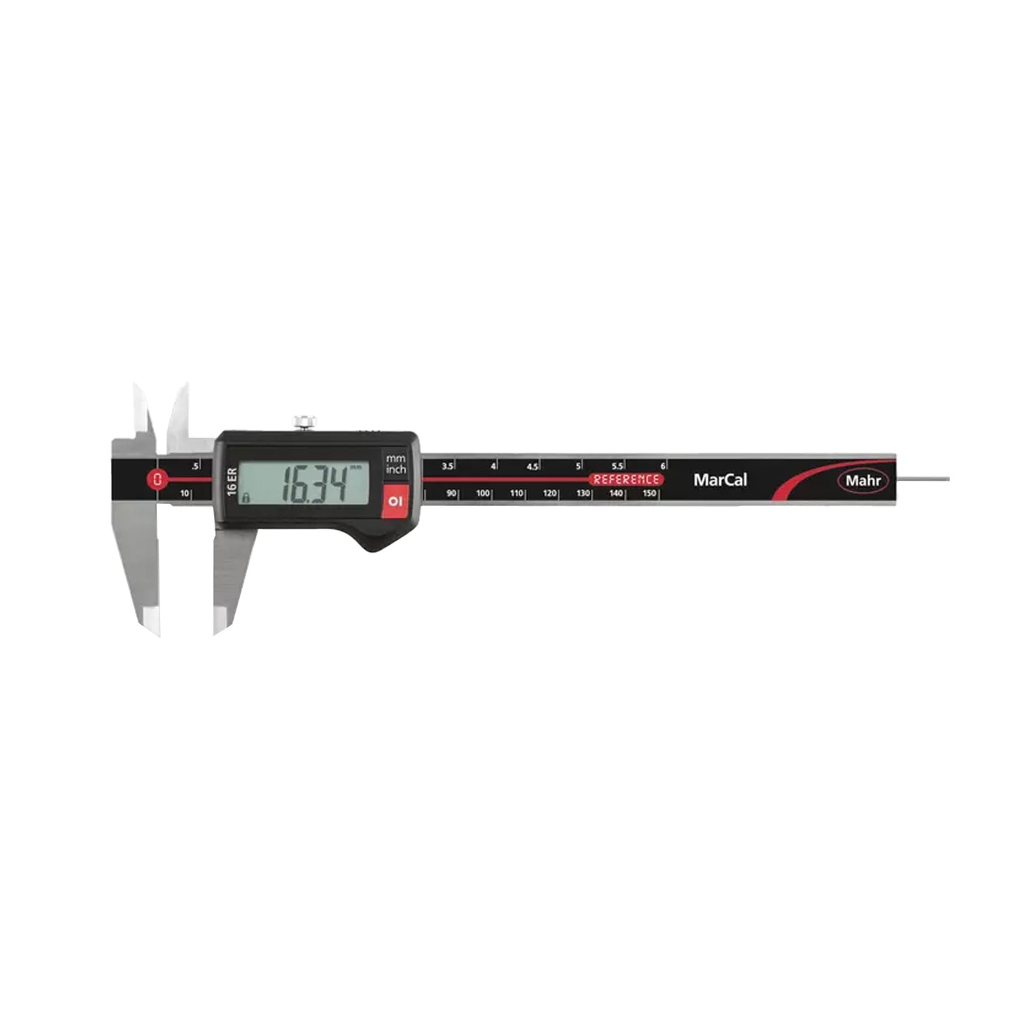 Mahr 4103010 16 ER Digital Caliper 0-150mm/6", Round Depth Rod