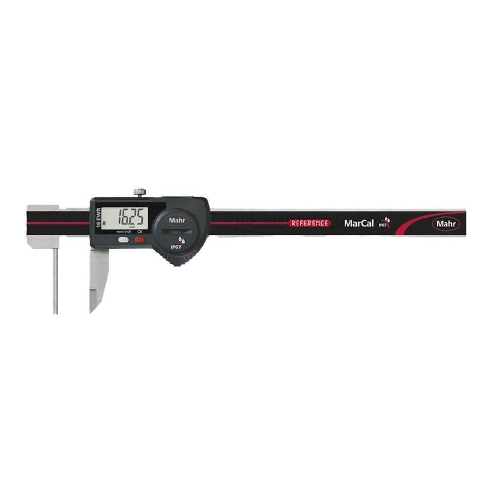 Mahr 4103081 16 EWR-RW Digital Caliper Tube Thickness Type, Range 0-150mm / 0-6", Resolution 0.01mm / 0.0005", IP67 with Data Output