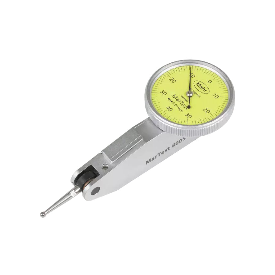 Mahr 4305200 Dial Test indicator MarTest 800 S, Graduation 0.01mm, Range 0.8mm, Scale 0-40-0, Stylus Length 17.8mm, Bezel Diameter 28mm