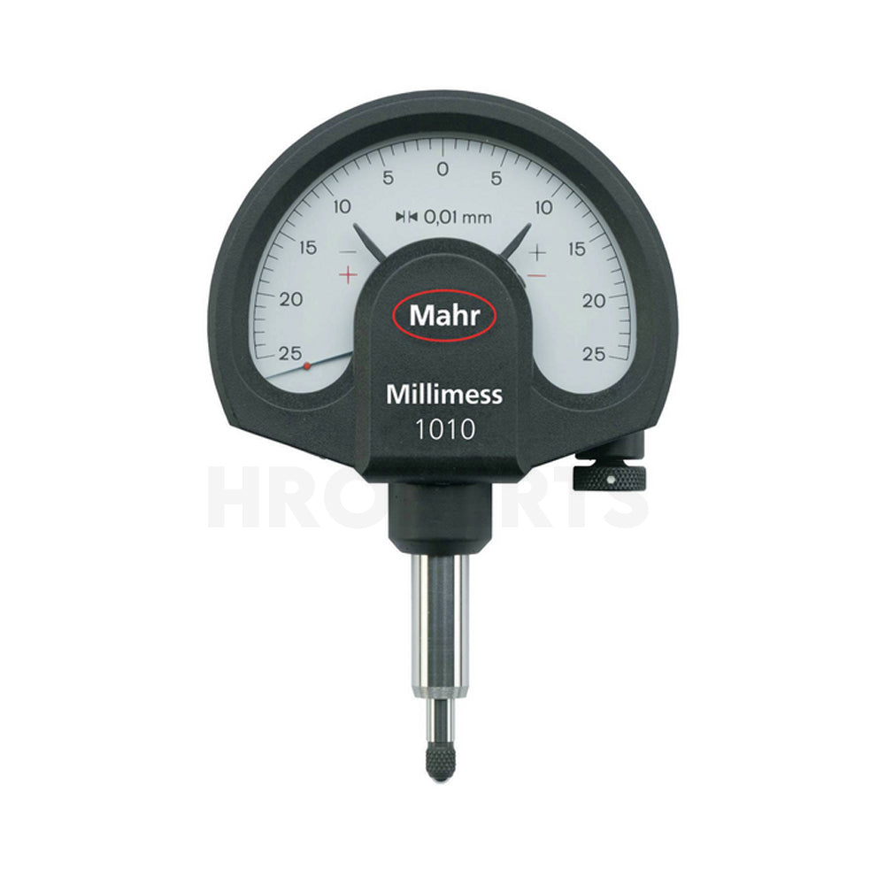 Mahr 4332000 Millimess 1010 Dial Comparator, Graduation 0.01mm, Range ± 25 µm, Scale 0-25-0
