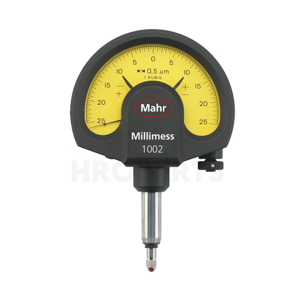 Mahr 4335000 Millimess 1002 Dial Comparator, Graduation 0.0005mm (0.5µm), Range ± 25 µm, Scale 0-25-0