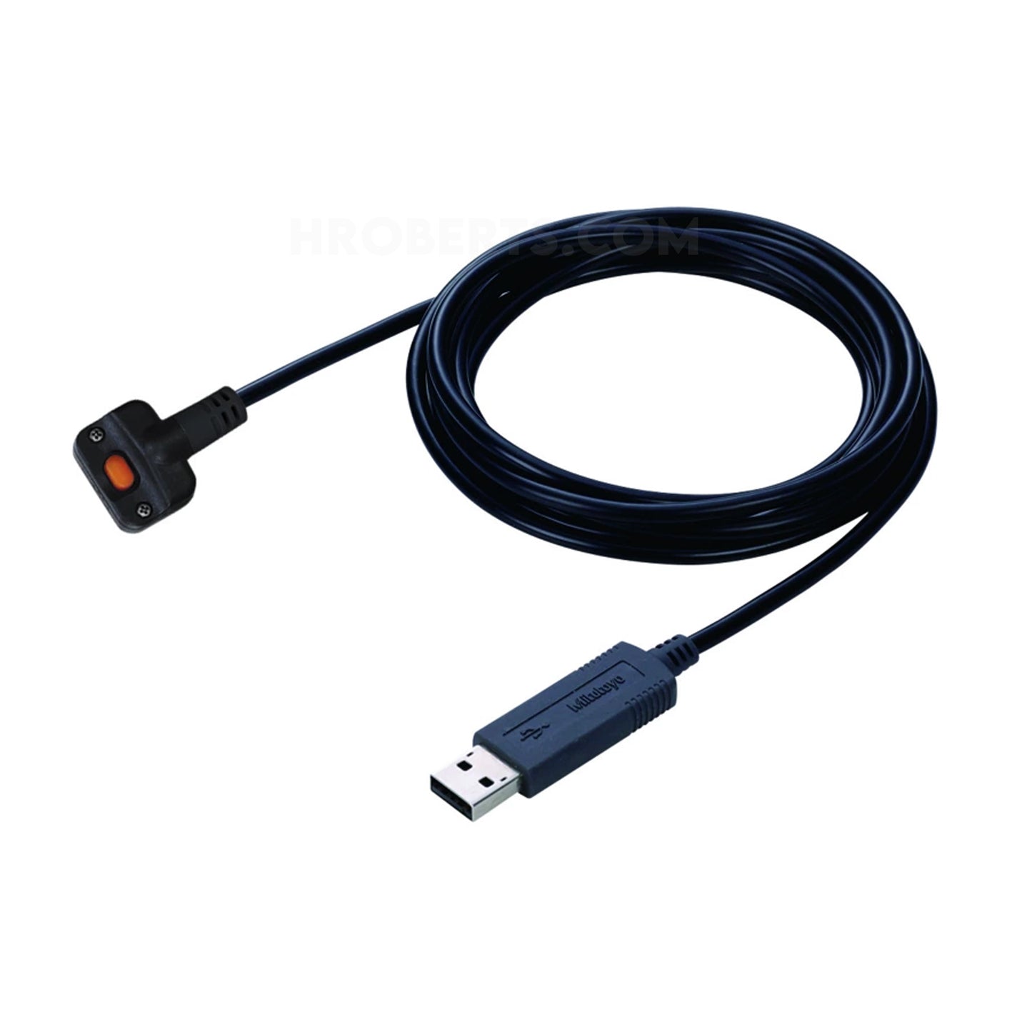 Mitutoyo 06AFM380B USB Input Tool Direct Cable Rear Mounting with Data Pushbutton e.g. for IP65 Digimatic Micrometer, Length 2 Metre