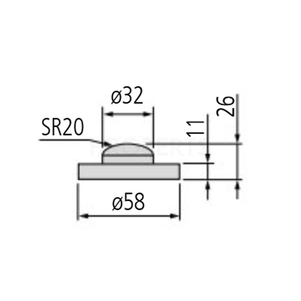 Mitutoyo 101463 Hardened steel domed anvil