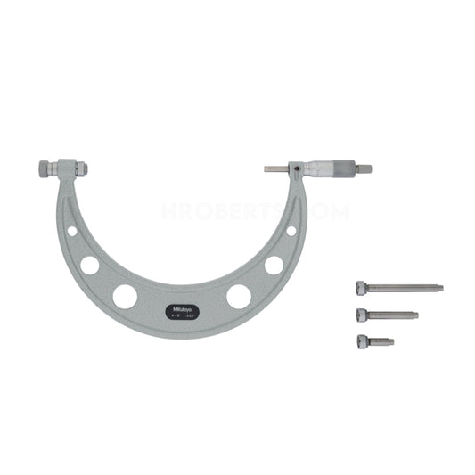 Mitutoyo 104-150 Interchangeable Anvil Micrometer, Range 4-8", Graduation 0.001"