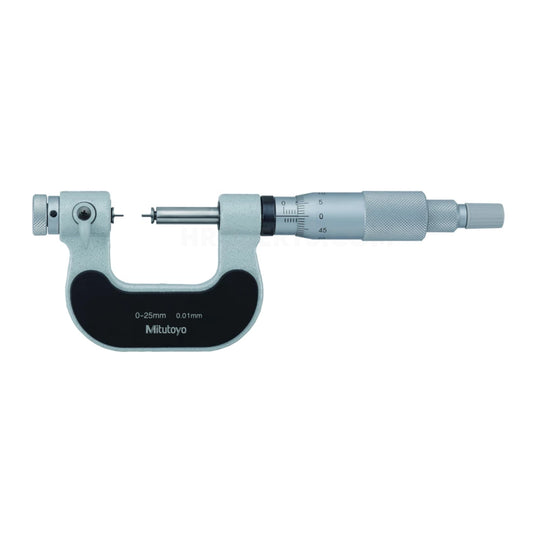 Mitutoyo 116-101-10 Interchangeable Anvil Universal Micrometer, Range 0-25mm, Graduation 0.01mm