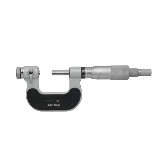 Mitutoyo 116-105-10 Interchangeable Anvil Universal Micrometer, Range 0-1", Graduation 0.001"
