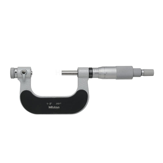 Mitutoyo 116-106-10 Interchangeable Anvil Universal Micrometer, Range 1-2", Graduation 0.001"