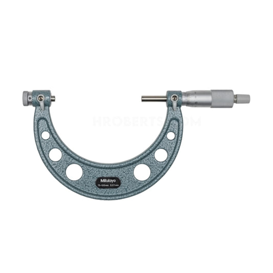 Mitutoyo 126-128 Interchangeable Anvil Screw Thread Micrometer, Range 75-100mm, Graduation 0.01mm