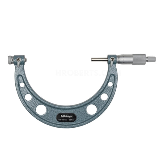 Mitutoyo 126-129 Interchangeable Anvil Screw Thread Micrometer, Range 100-125mm, Graduation 0.01mm