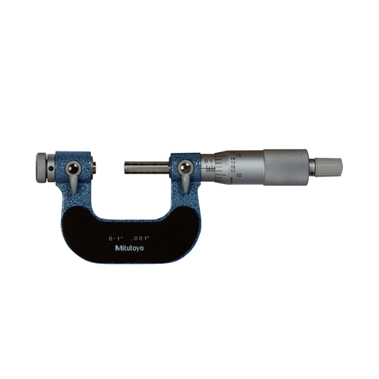 Mitutoyo 126-137 Interchangeable Anvil Screw Thread Micrometer, Range 0-1", Graduation 0.001"