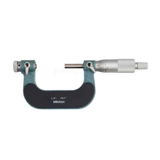 Mitutoyo 126-138 Interchangeable Anvil Screw Thread Micrometer, Range 1-2", Graduation 0.001"