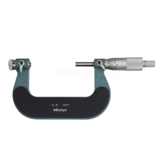 Mitutoyo 126-139 Interchangeable Anvil Screw Thread Micrometer, Range 2-3", Graduation 0.001"