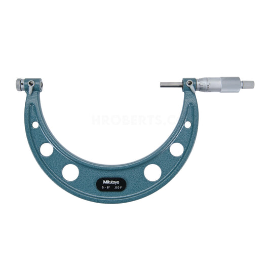 Mitutoyo 126-142 Interchangeable Anvil Screw Thread Micrometer, Range 5-6", Graduation 0.001"