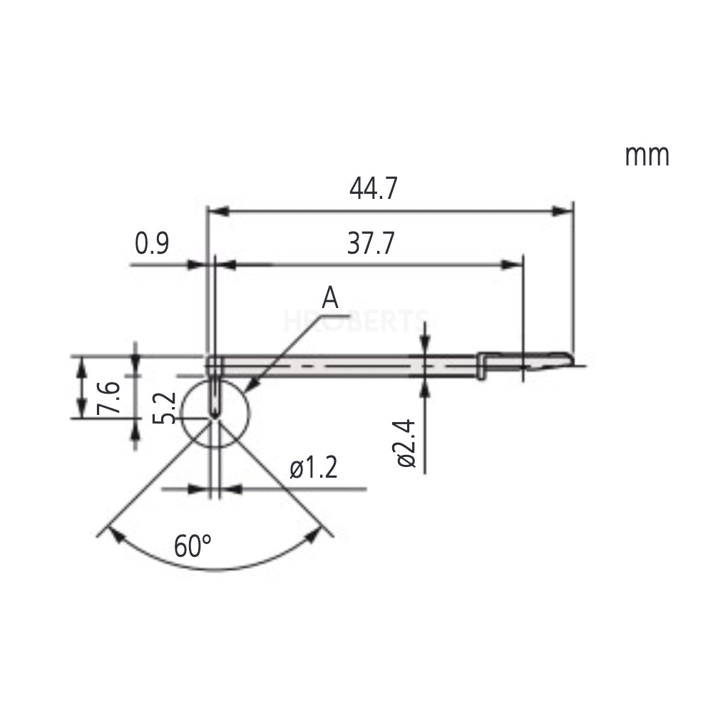 Mitutoyo 12AAC731 Standard Detector, 2µm, 60°