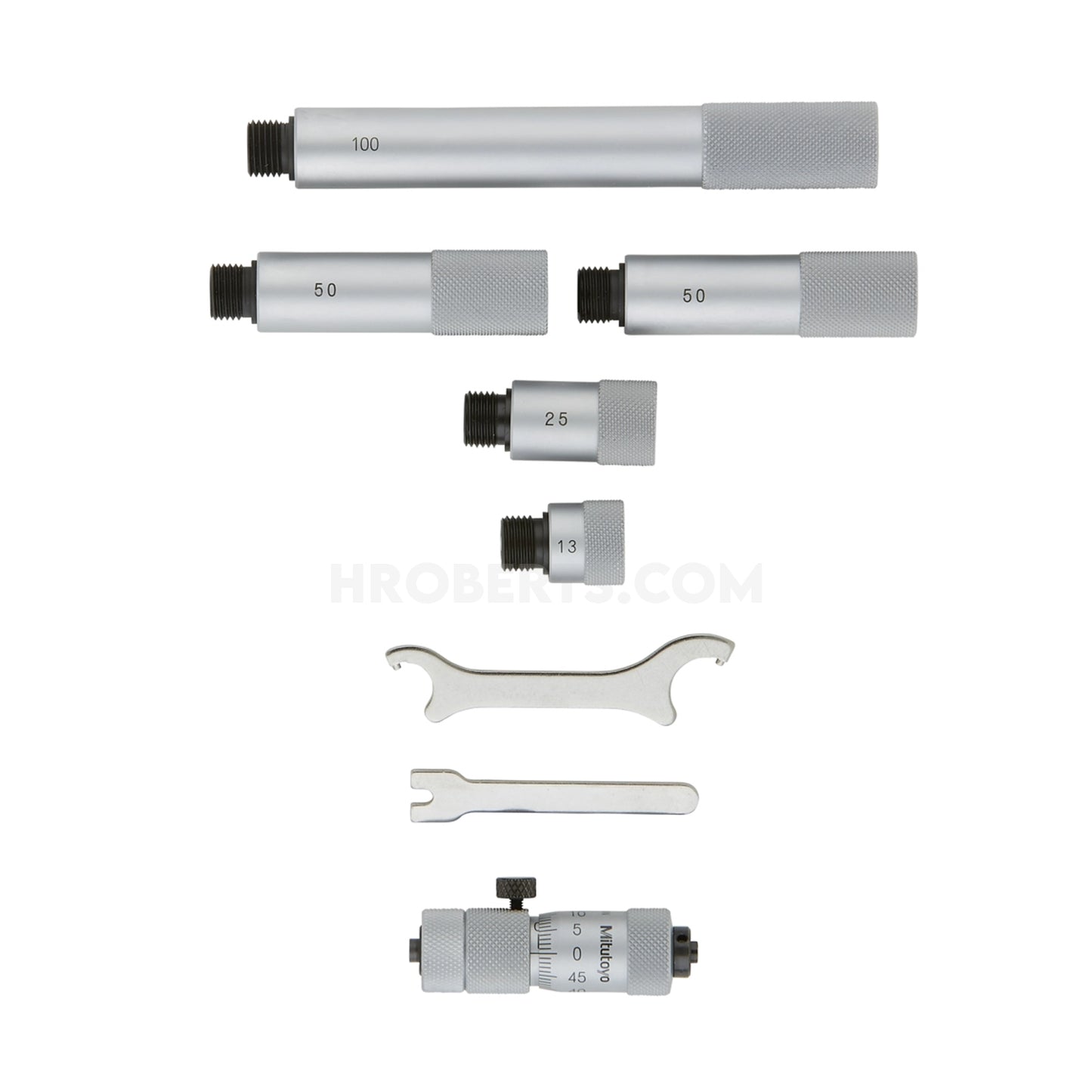 Mitutoyo 137-207 Extension Tube Inside Micrometer, Range 50-300mm, Graduation 0.01mm