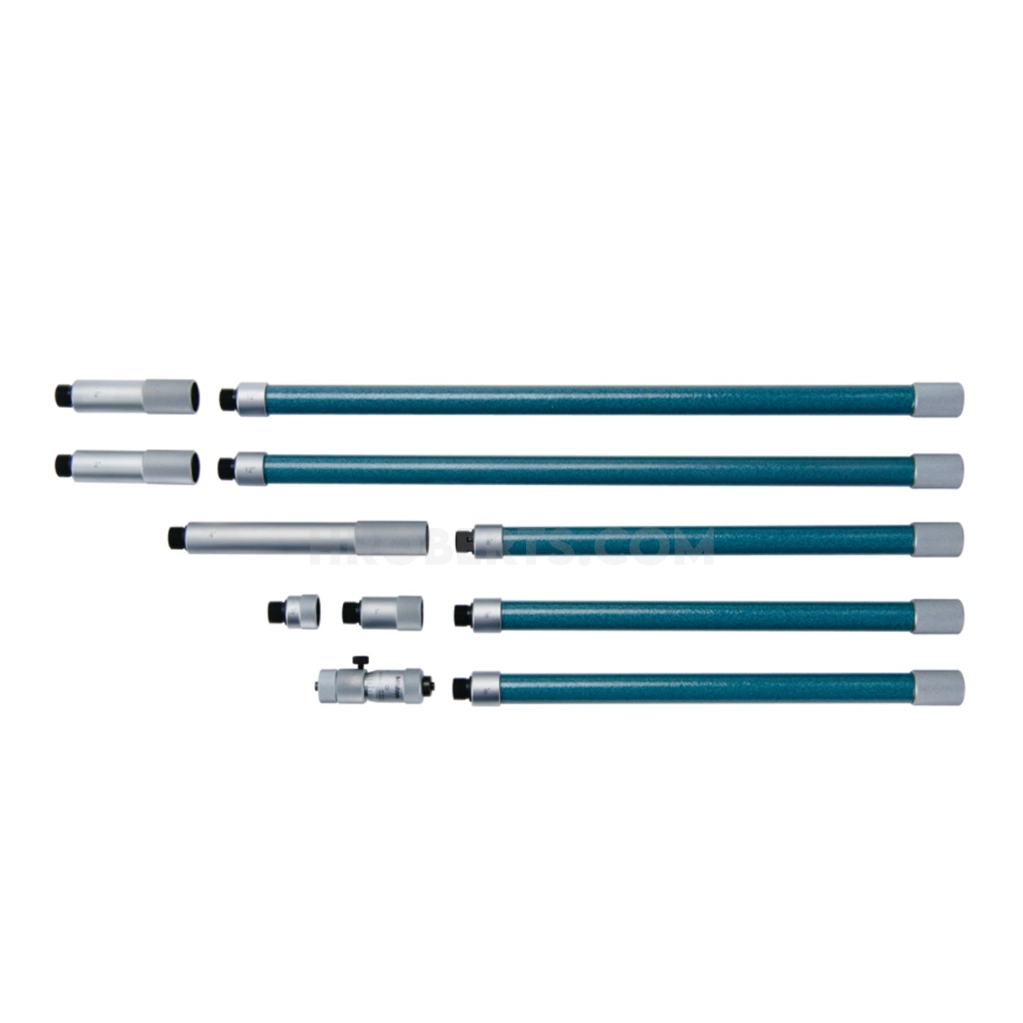 Mitutoyo 137-215 Extension Tube Inside Micrometer, Range 2-60", Graduation 0.001"