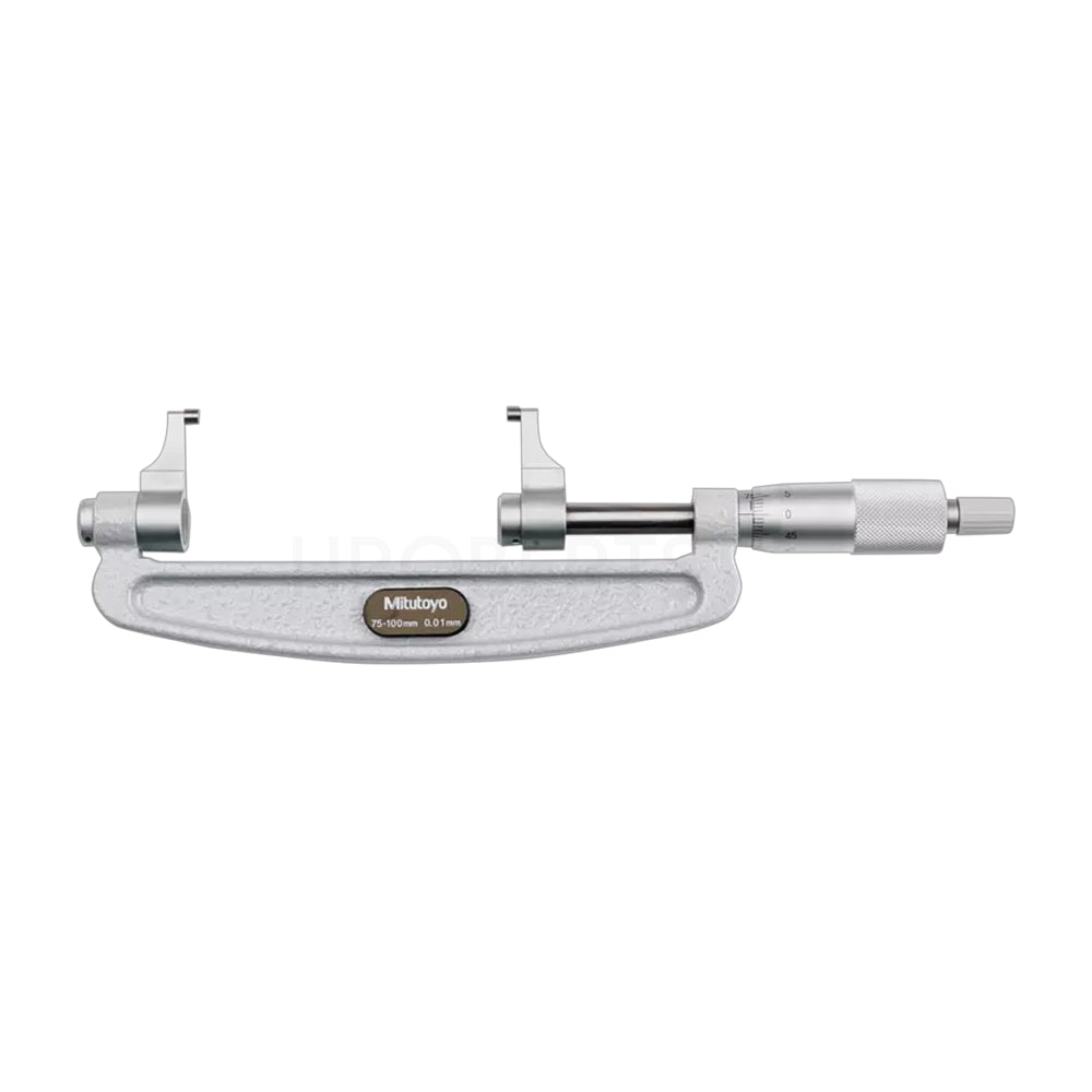 Mitutoyo 143-104 Caliper Jaw Type Micrometer, Range 75-100mm, Graduation 0.01mm